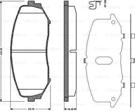 BOSCH 0 986 TB2 941 - Bromsbeläggssats, skivbroms xdelar.se