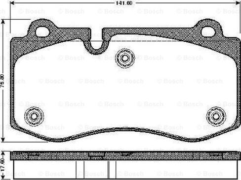 BOSCH 0 986 TB2 932 - Bromsbeläggssats, skivbroms xdelar.se