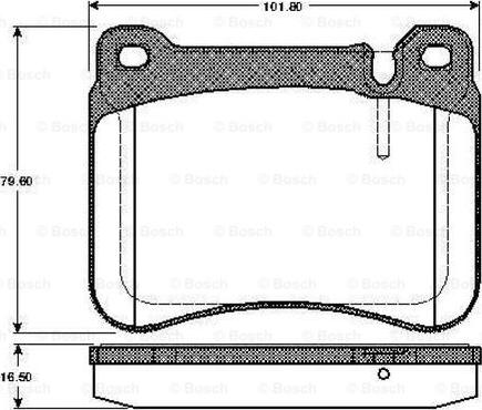 BOSCH 0 986 TB2 972 - Bromsbeläggssats, skivbroms xdelar.se