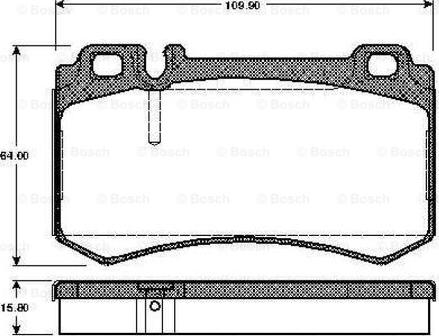 BOSCH 0 986 TB2 453 - Bromsbeläggssats, skivbroms xdelar.se