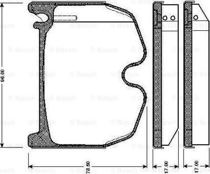 BOSCH 0 986 TB2 452 - Bromsbeläggssats, skivbroms xdelar.se