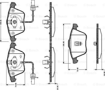 BOSCH 0 986 TB2 436 - Bromsbeläggssats, skivbroms xdelar.se