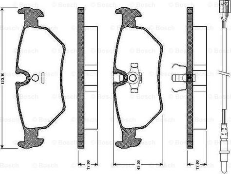 BOSCH 0 986 TB2 593 - Bromsbeläggssats, skivbroms xdelar.se