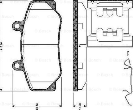 BOSCH 0 986 TB2 542 - Bromsbeläggssats, skivbroms xdelar.se