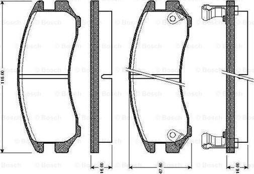 BOSCH 0 986 TB2 566 - Bromsbeläggssats, skivbroms xdelar.se