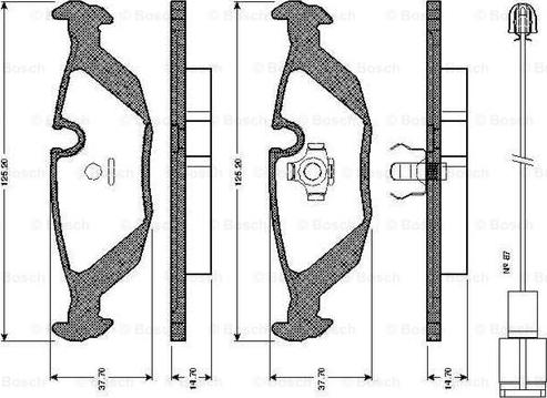 BOSCH 0 986 TB2 531 - Bromsbeläggssats, skivbroms xdelar.se