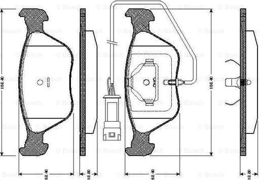 BOSCH 0 986 TB2 697 - Bromsbeläggssats, skivbroms xdelar.se