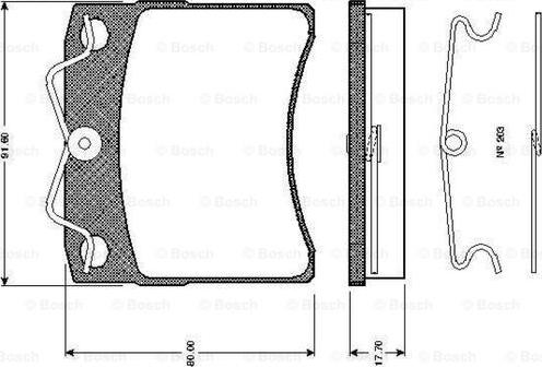 BOSCH 0 986 TB2 669 - Bromsbeläggssats, skivbroms xdelar.se