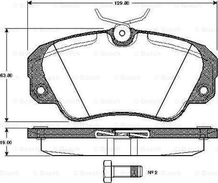 BOSCH 0 986 TB2 666 - Bromsbeläggssats, skivbroms xdelar.se