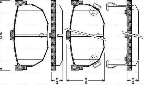 BOSCH 0 986 TB2 619 - Bromsbeläggssats, skivbroms xdelar.se