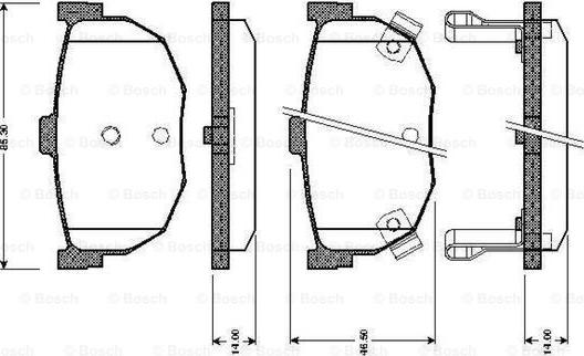 BOSCH 0 986 TB2 618 - Bromsbeläggssats, skivbroms xdelar.se