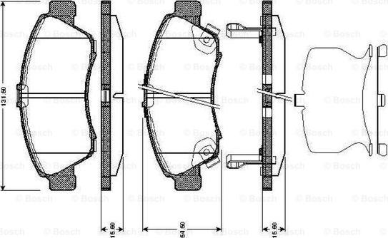 BOSCH 0 986 TB2 686 - Bromsbeläggssats, skivbroms xdelar.se