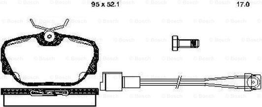 BOSCH 0 986 TB2 621 - Bromsbeläggssats, skivbroms xdelar.se