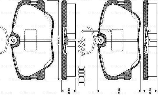 BOSCH 0 986 TB2 099 - Bromsbeläggssats, skivbroms xdelar.se