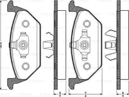 BOSCH 0 986 TB2 040 - Bromsbeläggssats, skivbroms xdelar.se