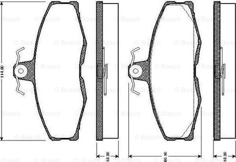 BOSCH 0 986 TB2 081 - Bromsbeläggssats, skivbroms xdelar.se