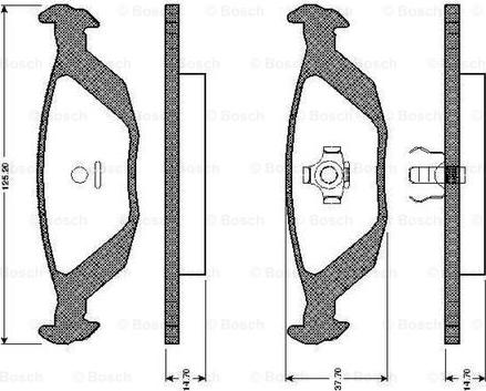 BOSCH 0 986 TB2 083 - Bromsbeläggssats, skivbroms xdelar.se