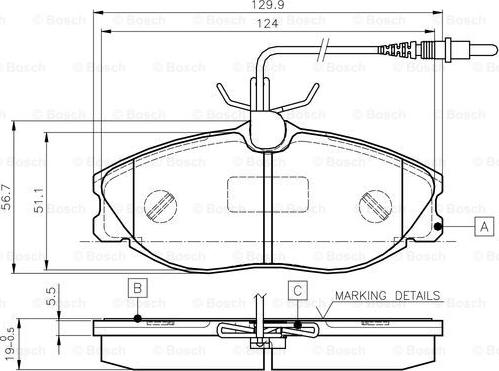 BOSCH 0 986 TB2 035 - Bromsbeläggssats, skivbroms xdelar.se