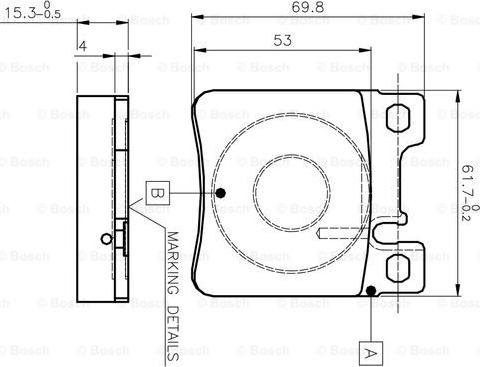 BOSCH 0 986 TB2 022 - Bromsbeläggssats, skivbroms xdelar.se