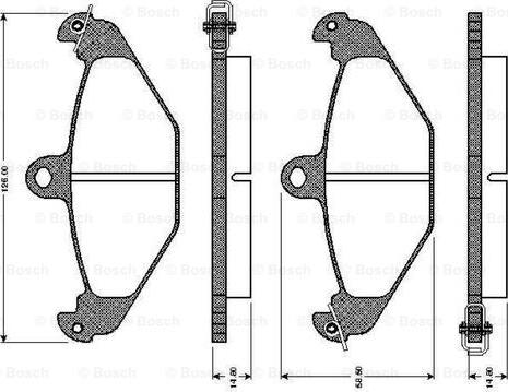 BOSCH 0 986 TB2 192 - Bromsbeläggssats, skivbroms xdelar.se