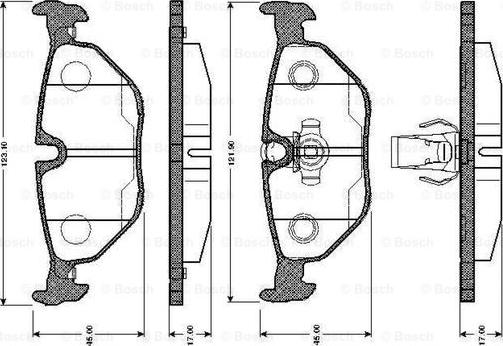 BOSCH 0 986 TB2 145 - Bromsbeläggssats, skivbroms xdelar.se