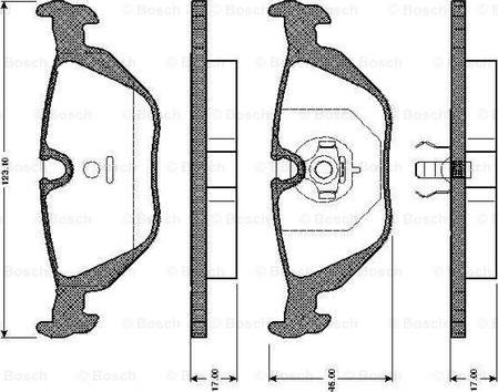 BOSCH 0 986 TB2 146 - Bromsbeläggssats, skivbroms xdelar.se