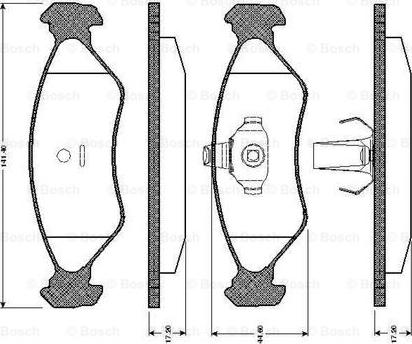 BOSCH 0 986 TB2 159 - Bromsbeläggssats, skivbroms xdelar.se