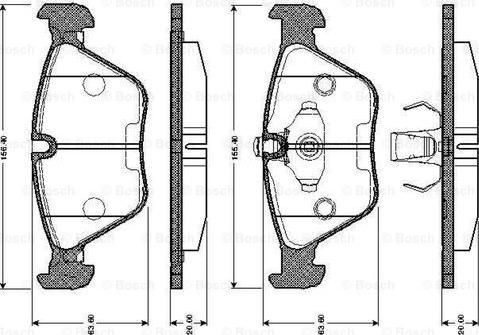 BOSCH 0 986 TB2 153 - Bromsbeläggssats, skivbroms xdelar.se