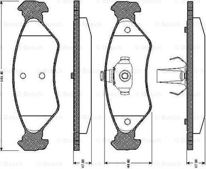 BOSCH 0 986 TB2 160 - Bromsbeläggssats, skivbroms xdelar.se