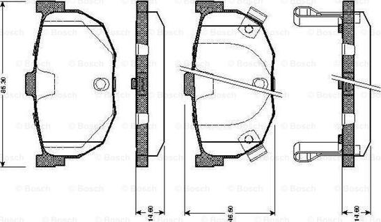 BOSCH 0 986 TB2 162 - Bromsbeläggssats, skivbroms xdelar.se