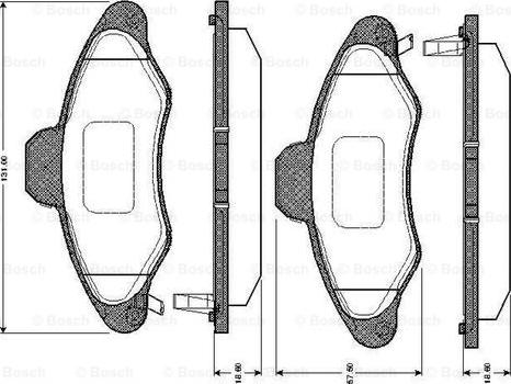 BOSCH 0 986 TB2 185 - Bromsbeläggssats, skivbroms xdelar.se