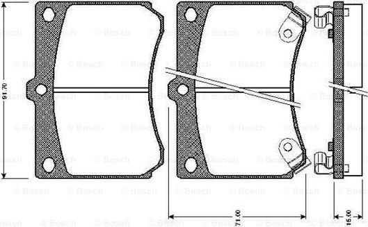 BOSCH 0 986 TB2 186 - Bromsbeläggssats, skivbroms xdelar.se