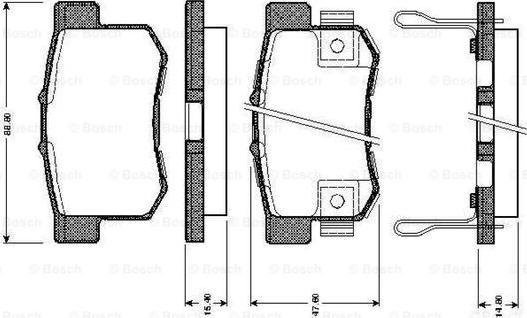 BOSCH 0 986 TB2 182 - Bromsbeläggssats, skivbroms xdelar.se