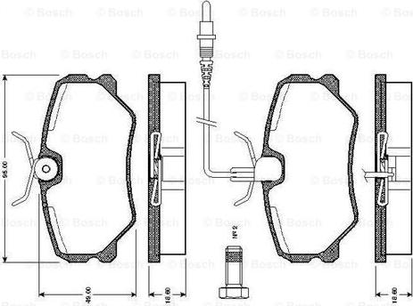 BOSCH 0 986 TB2 135 - Bromsbeläggssats, skivbroms xdelar.se