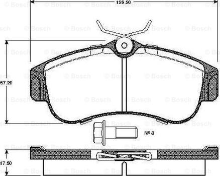 BOSCH 0 986 TB2 174 - Bromsbeläggssats, skivbroms xdelar.se