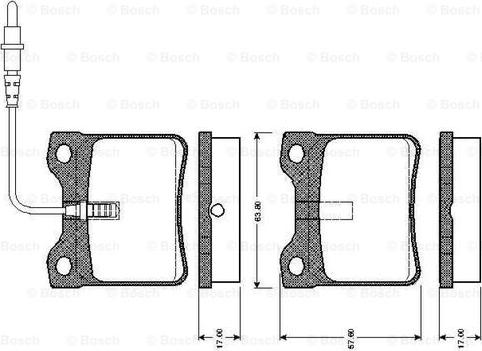 BOSCH 0 986 TB2 175 - Bromsbeläggssats, skivbroms xdelar.se