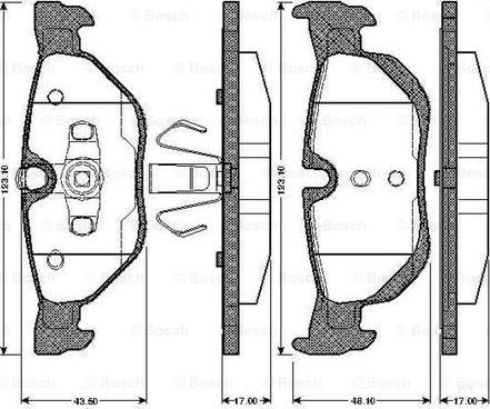 BOSCH 0 986 TB2 899 - Bromsbeläggssats, skivbroms xdelar.se