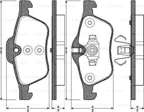 BOSCH 0 986 TB2 840 - Bromsbeläggssats, skivbroms xdelar.se