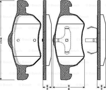 BOSCH 0 986 TB2 841 - Bromsbeläggssats, skivbroms xdelar.se