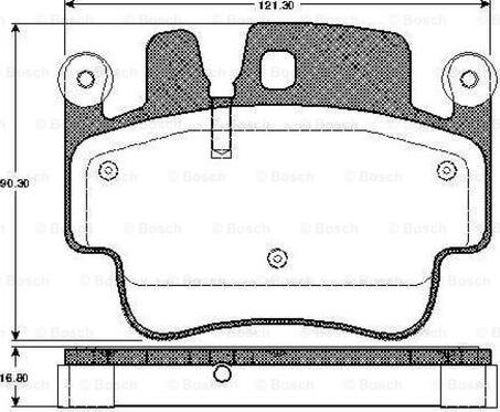 BOSCH 0 986 TB2 854 - Bromsbeläggssats, skivbroms xdelar.se