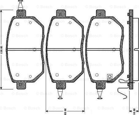 BOSCH 0 986 TB2 856 - Bromsbeläggssats, skivbroms xdelar.se