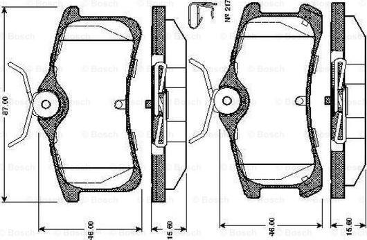 BOSCH 0 986 TB2 865 - Bromsbeläggssats, skivbroms xdelar.se