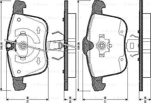 BOSCH 0 986 TB2 867 - Bromsbeläggssats, skivbroms xdelar.se