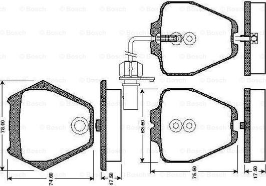 BOSCH 0 986 TB2 808 - Bromsbeläggssats, skivbroms xdelar.se