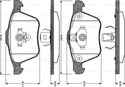 BOSCH 0 986 TB2 875 - Bromsbeläggssats, skivbroms xdelar.se