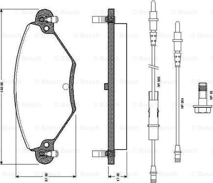 BOSCH 0 986 TB2 399 - Bromsbeläggssats, skivbroms xdelar.se