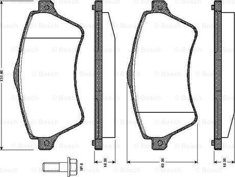 BOSCH 0 986 TB2 396 - Bromsbeläggssats, skivbroms xdelar.se