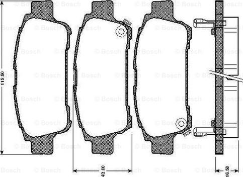 BOSCH 0 986 TB2 393 - Bromsbeläggssats, skivbroms xdelar.se