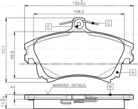 BOSCH 0 986 TB2 349 - Bromsbeläggssats, skivbroms xdelar.se