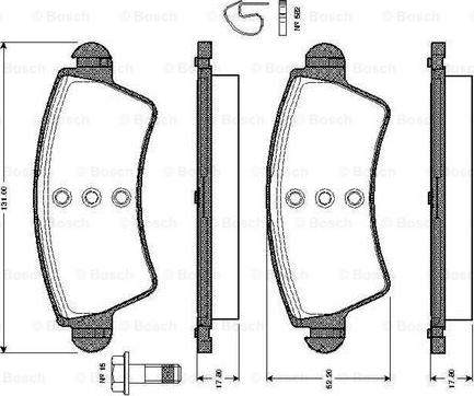 BOSCH 0 986 TB2 359 - Bromsbeläggssats, skivbroms xdelar.se